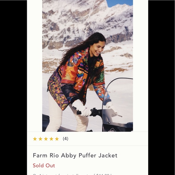 ANTHROPOLOGIE NWT FARM RIO ABBY PUFFER JACKET 💥🖤 - Picture 14 of 14